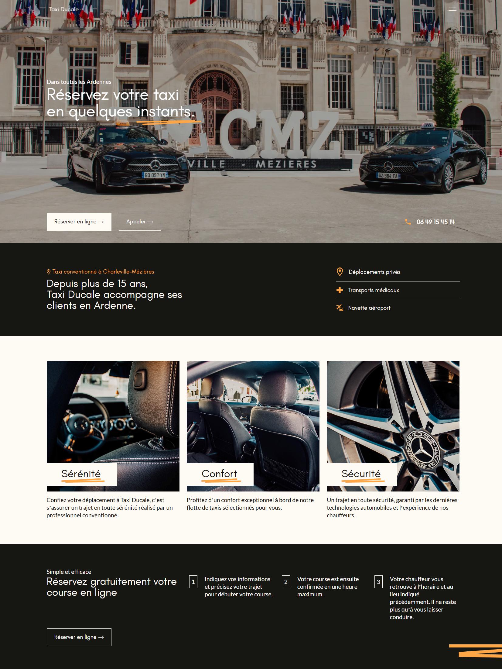 Création du site de réservation Taxi Ducale avec WordPress